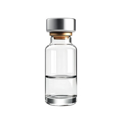Vaccine vial liquid medicine glass transparent bottle pharmaceutical on transparent background