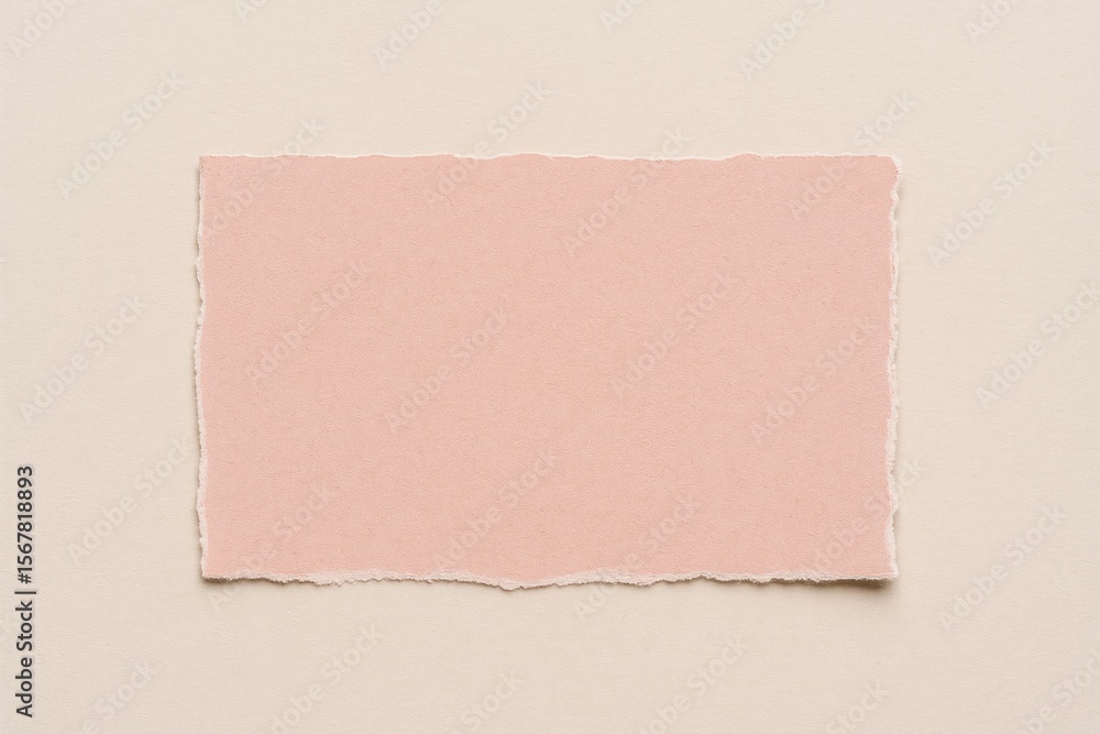 Poster note on torn paper with a blank background
