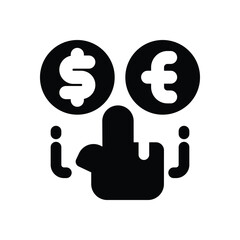 choice glyph icon. Strong and solid vector icon for websites, mobile interfaces, presentations, and visual branding. High quality and easy to edit.