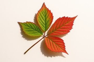 Falling blackberry foliage in autumn