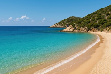 Stunning seaside scenery with sandy shores