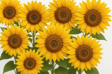 Fototapeta premium Stunning sunflower in full bloom