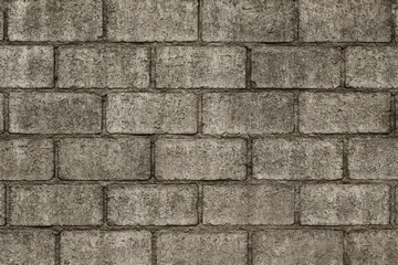 Fototapeta premium A highly irregular wall constructed from concrete blocks