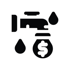 liquidity glyph icon. Strong and solid vector icon for websites, mobile interfaces, presentations, and visual branding. High quality and easy to edit.
