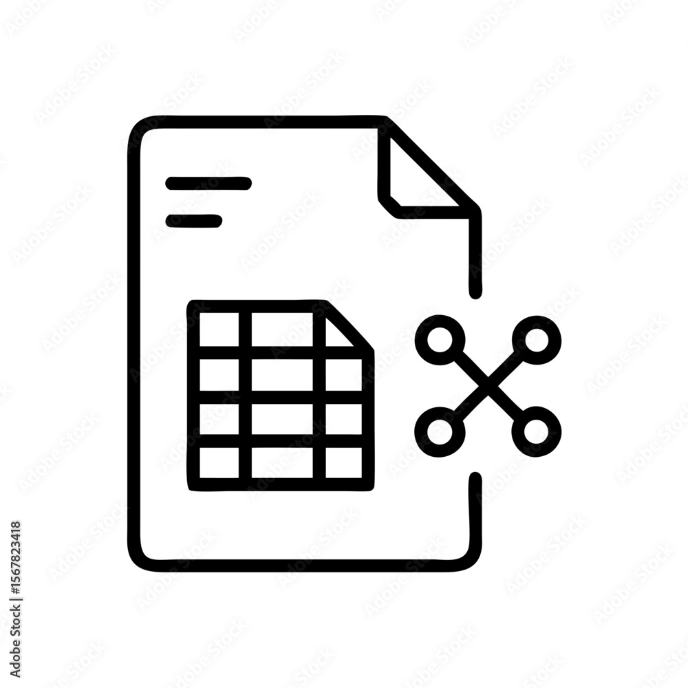 Poster spreadsheet data sharing secure collaboration icon