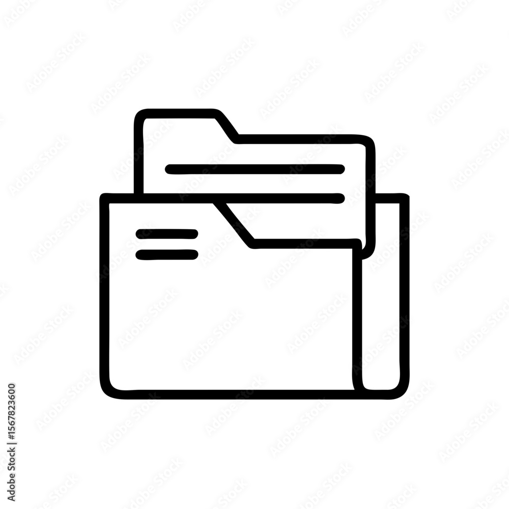 Poster organized document storage efficient file management system icon