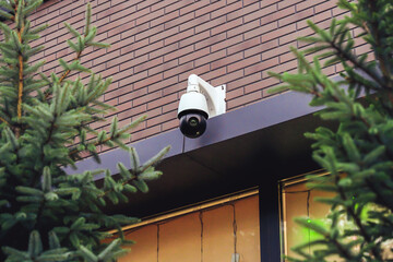 360 degree street camera on the building facade
