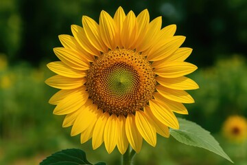 Obraz premium Detailed close-up of a vibrant sunflower