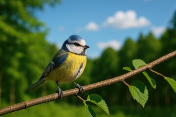Obraz premium A bird perched peacefully on a tree limb