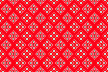 seamless pattern with red flowers