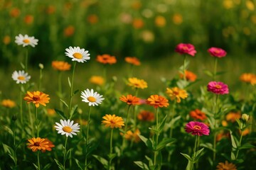 Fototapeta premium Vivid and lively floral and foliage display