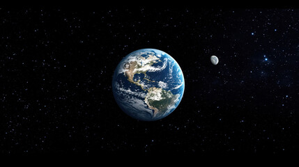 earth and moon earth, space