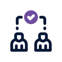 referral duotone icon. Sleek and modern vector icon for websites, mobile apps, marketing materials, and corporate design. Fully scalable and ready to use.