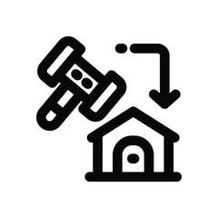 auction line icon. Clean and minimalist vector icon for websites, mobile apps, presentations, and logos. Fully scalable and customizable for any project.