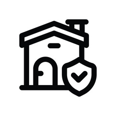 protection line icon. Clean and minimalist vector icon for websites, mobile apps, presentations, and logos. Fully scalable and customizable for any project.