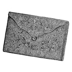 Victorian fashion line drawing women fashion accessories 