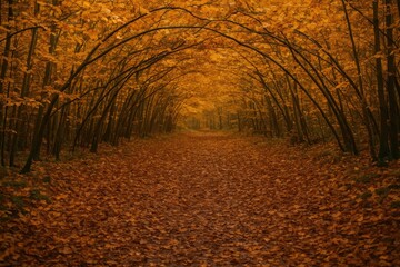 Naklejka premium Fall season in forested areas