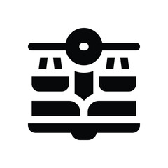 Obraz premium legal glyph icon. Strong and solid vector icon for websites, mobile interfaces, presentations, and visual branding. High quality and easy to edit.