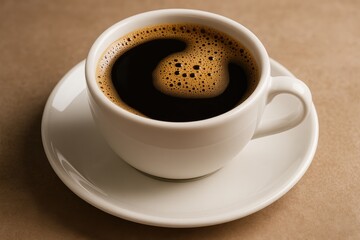 Fototapeta premium White cup containing American-style coffee