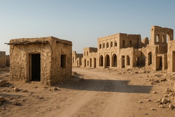 Deserted settlement located south of the urban area in Ras Al Khaimah