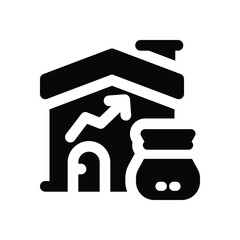 value glyph icon. Strong and solid vector icon for websites, mobile interfaces, presentations, and visual branding. High quality and easy to edit.