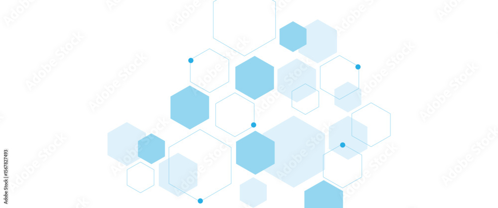 Aufkleber vector hexagons pattern. geometric abstract background with simple hexagonal elements. medical, tech