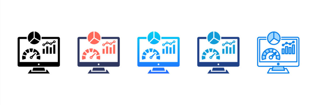 Kpi Monitoring icon sheet multiple style collection