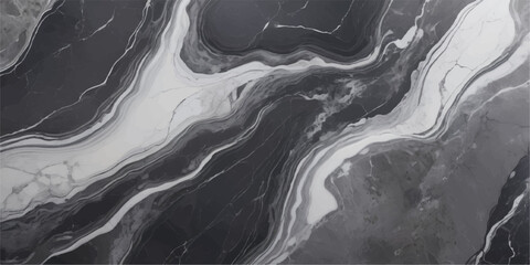 Abstract dark gray and white marble texture with veins isolated on white background