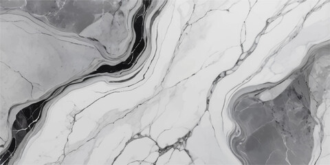 Abstract swirling gray and white marble texture with veins isolated on white background