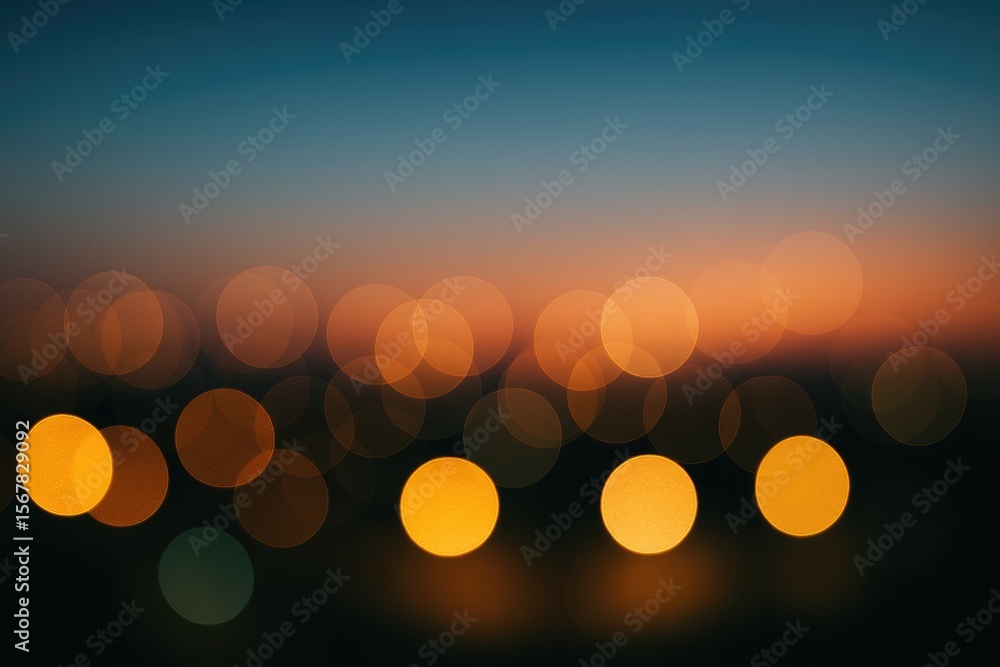 Poster abstract backdrop featuring blurred city lights with bokeh effect