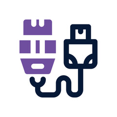 ethernet duotone icon. Sleek and modern vector icon for websites, mobile apps, marketing materials, and corporate design. Fully scalable and ready to use.