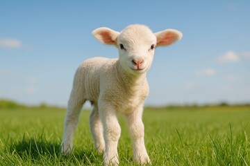 Obraz premium A recently born lamb