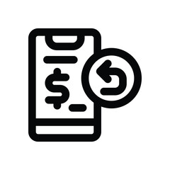 smartphone line icon. Clean and minimalist vector icon for websites, mobile apps, presentations, and logos. Fully scalable and customizable for any project.