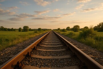 Obraz premium A beautiful shot of a vintage train track scene