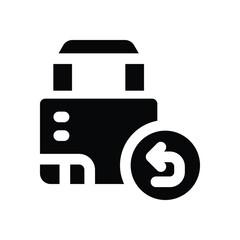 shopping bag glyph icon. Strong and solid vector icon for websites, mobile interfaces, presentations, and visual branding. High quality and easy to edit.