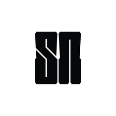 SN monogram logo design letter text name symbol monochrome logotype alphabet character simple logo