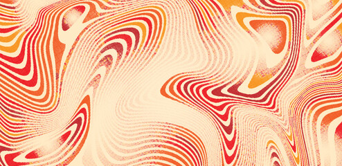 Abstract Trippy Psychedelic Texture. Y2k Geometric Orange Pattern. Vector Illustration	
