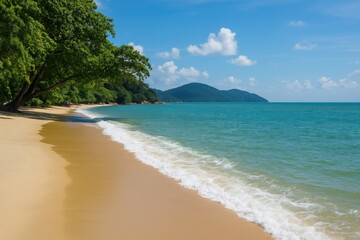 Obraz premium Coastal Scene from an Island Paradise