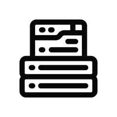 browser line icon. Clean and minimalist vector icon for websites, mobile apps, presentations, and logos. Fully scalable and customizable for any project.