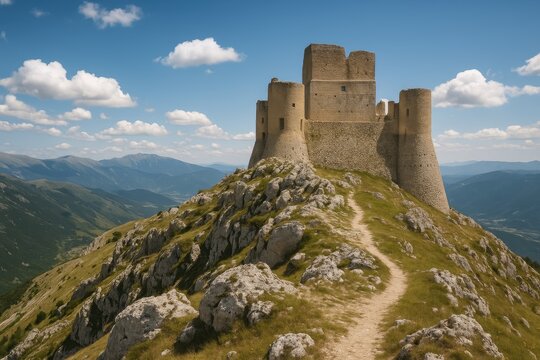 Ancient mountain fortress perched at 1512 meters in a national park setting