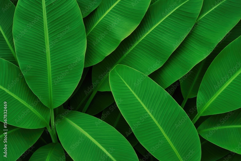 Poster using banana leaves as design elements