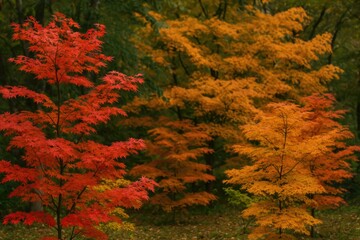 Fall Foliage on Maple Trees