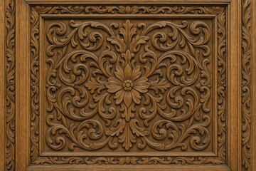 Detailed Artistic Woodcarving for Decorative Door Panels