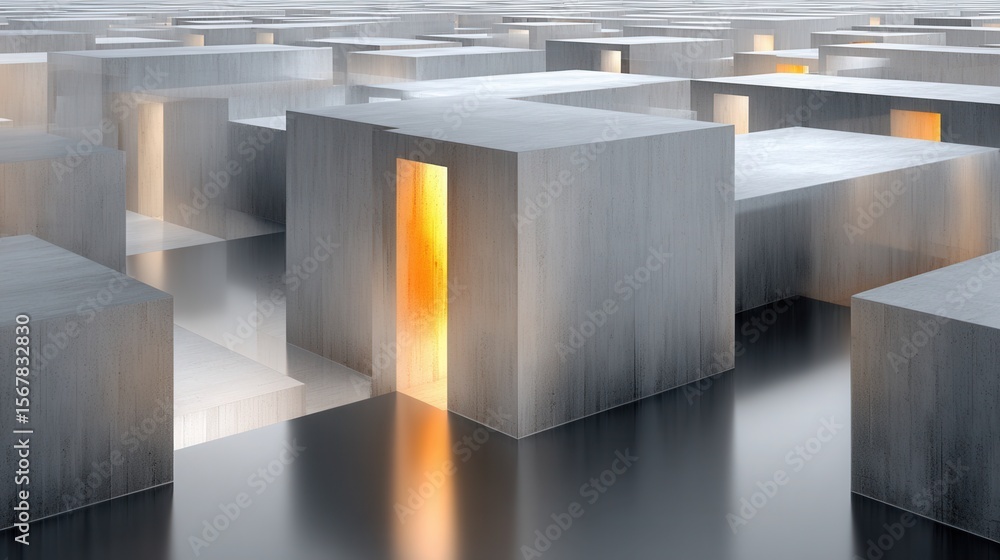 Aufkleber abstract geometric structures and patterns in modern urban environment