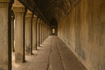 Pathway through the ancient temple complex