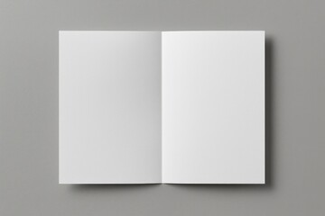 Double-fold white sheet on a gray surface