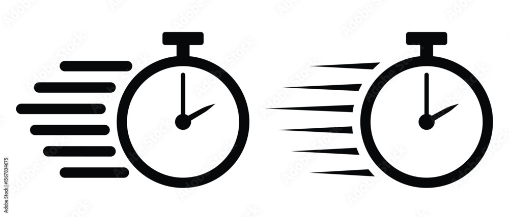 Poster stopwatch vector icon. shortest speed and time limit stopwatch vector icon. quick time icon, speed t