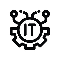 info tech line icon. Clean and minimalist vector icon for websites, mobile apps, presentations, and logos. Fully scalable and customizable for any project.