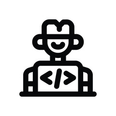 software engineer line icon. Clean and minimalist vector icon for websites, mobile apps, presentations, and logos. Fully scalable and customizable for any project.