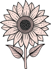 A vibrant collection of stylized sunflower illustration